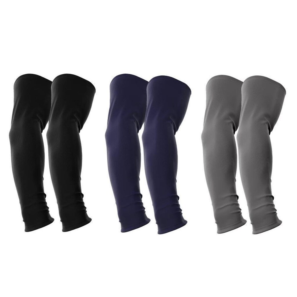 Kit 3 Manguitos Proteção Solar Uv Vôlei Ciclismo Protetor Braço Moto