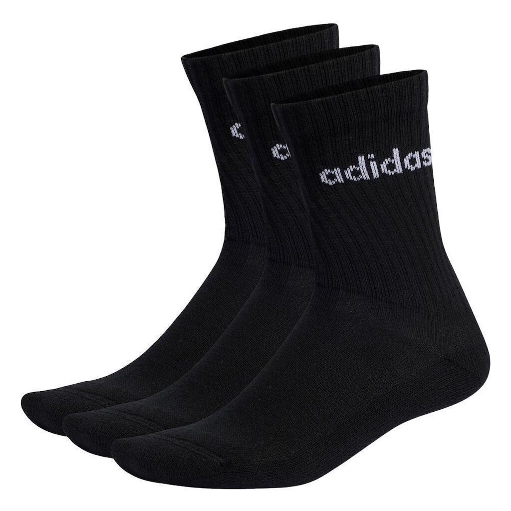 Kit 3 Meias Adidas Linear Crew Cushioned Unissex