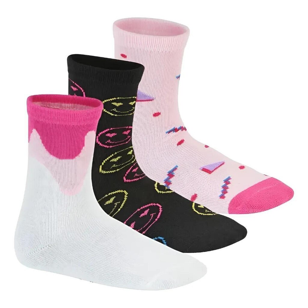 Kit 3 Meias Infantil Cano Médio Básica Molekinha Meninas