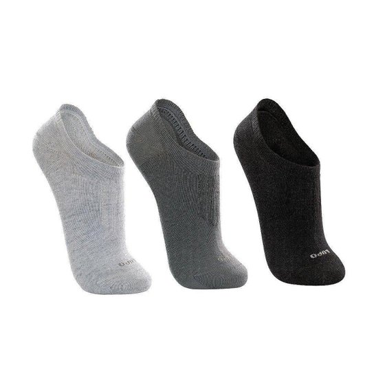 Kit 3 Meias Lupo Sem Cano Fit - Chumbo+Preto Menor preço em Kit 3 Meias Lupo Sem Cano Fit - Chumbo+Preto