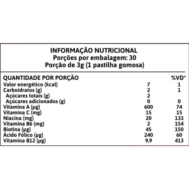 Kit 3 NutriGummy Hair Suplemento para Cabelo Pele & Unha