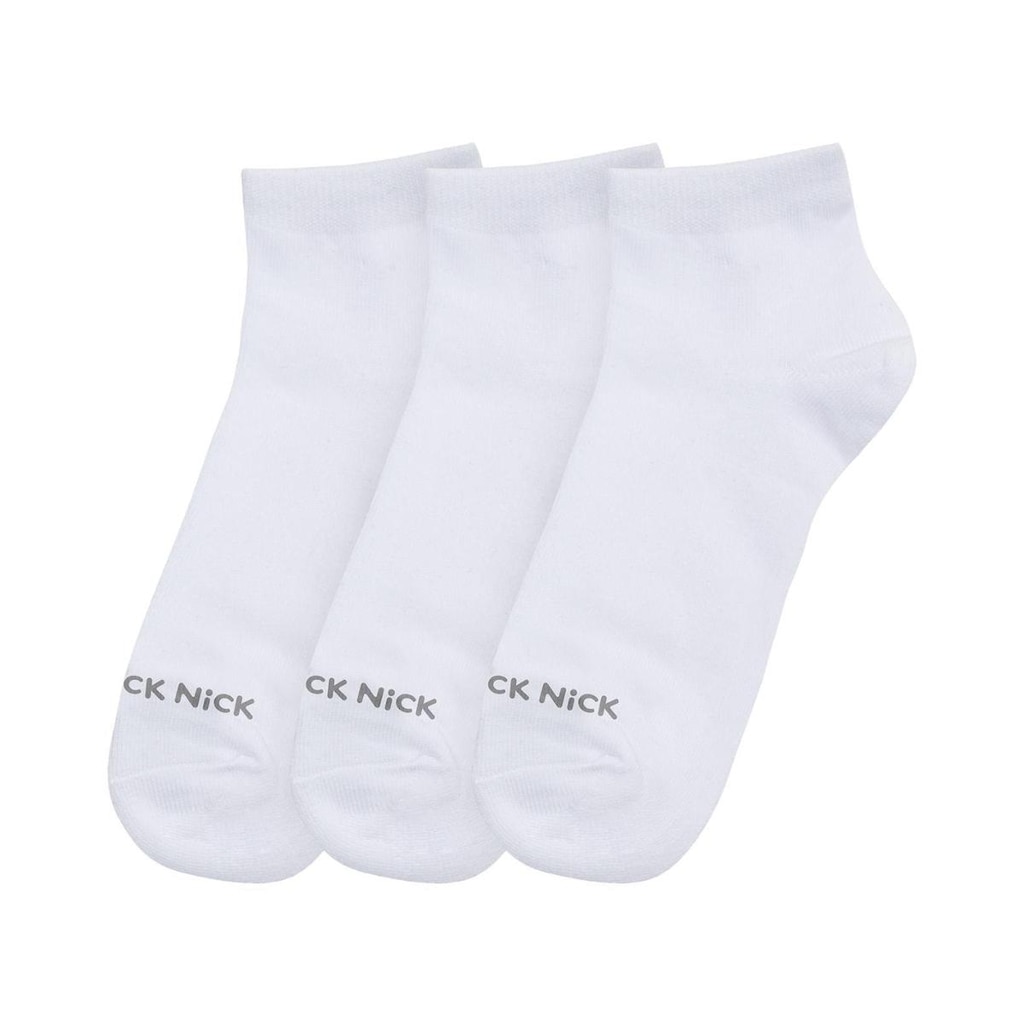 Kit 3 Pares De Meia Cano Curto Lisas Trick Nick Branco