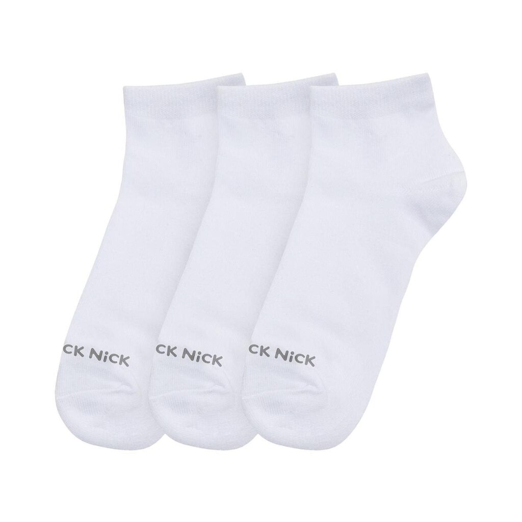 Kit 3 Pares De Meia Cano Curto Lisas Trick Nick Branco
