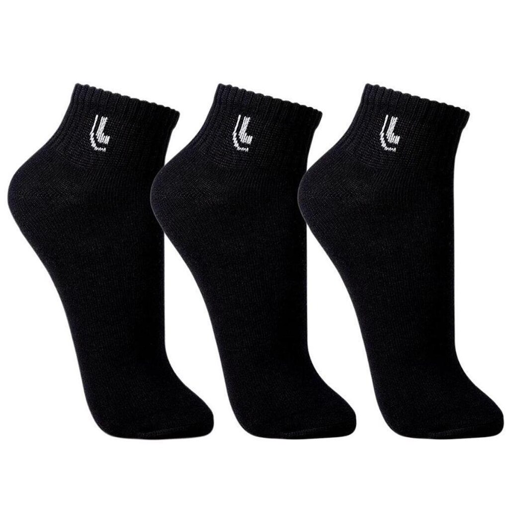 Kit 3 Pares de Meia Lupo Sport Algodão Cano Médio Lisa
