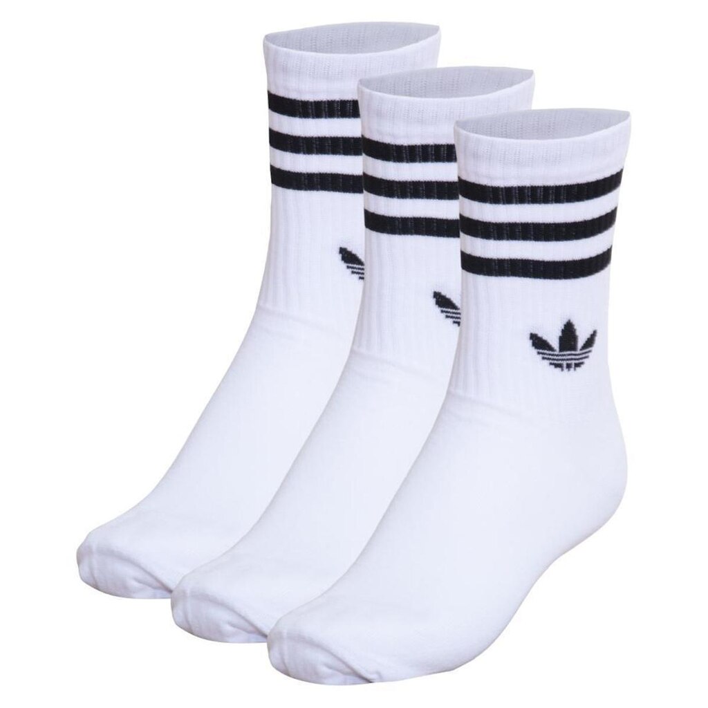Kit 3 Pares de Meias Adidas Originals Cano Alto 3 Stripes