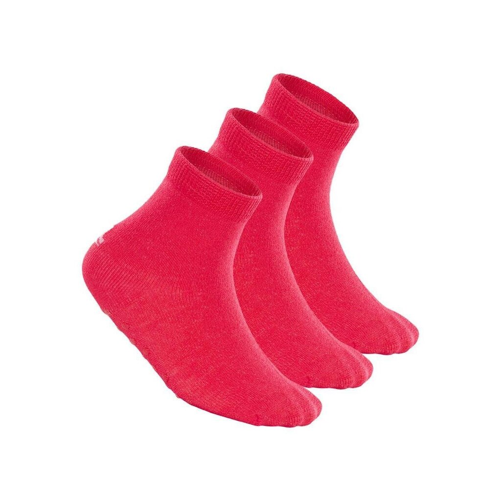 Kit 3 Pares de Meias Bebê Antiderrapante Lupo 2041-032 Rosa