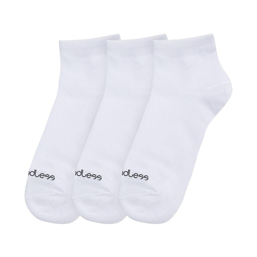 Kit 3 Pares De Meias Cano Curto Adulto Endless Branco