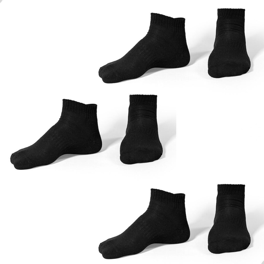 Kit 3 Pares de Meias Cano Curto Soquete Algodao Dallf