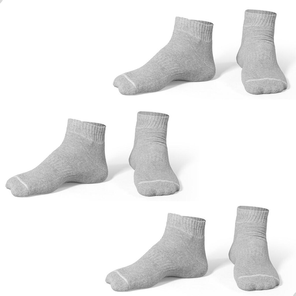 Kit 3 Pares de Meias Cano Curto Soquete Algodao Dallf