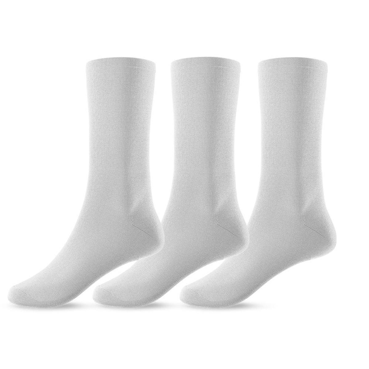 Kit 3 Pares de Meias Masculina Cano Alto 37/44