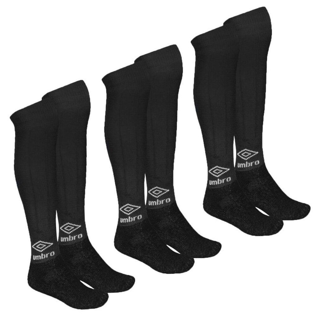 Kit 3 Pares De Meiões Umbro Classic  - Preto 39-43