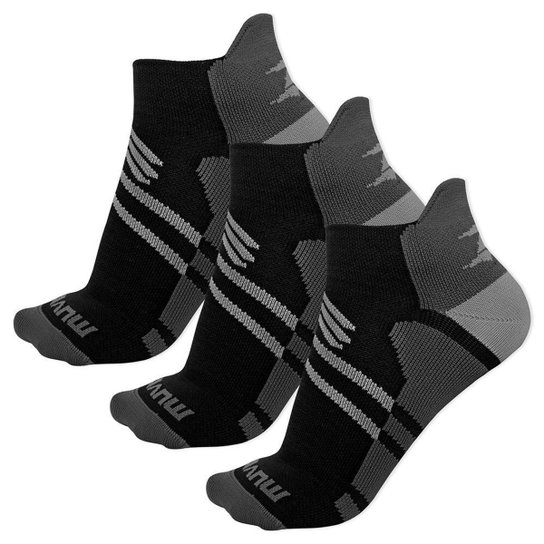 Kit 3 Pares Meia Cano Curto Compressão Arrow Muvin Unissex - Preto Menor preço em Kit 3 Pares Meia Cano Curto Compressão Arrow Muvin Unissex - Preto