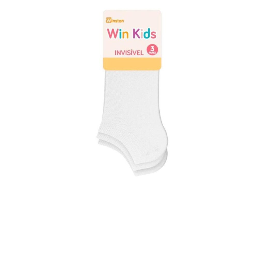 Kit 3 Pares Meia Infantil Winston 0412-001 Branco