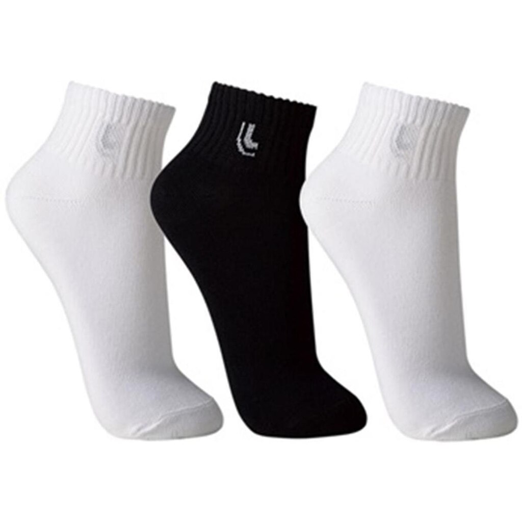 Kit 3 Pares Meia Lupo 3223-089 Algodão Cano Curto Plus Size