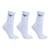 Kit 3 Pares Meia Mizuno Cano Médio Training Atoalhada Branca MIMFTA51915 - Branco
