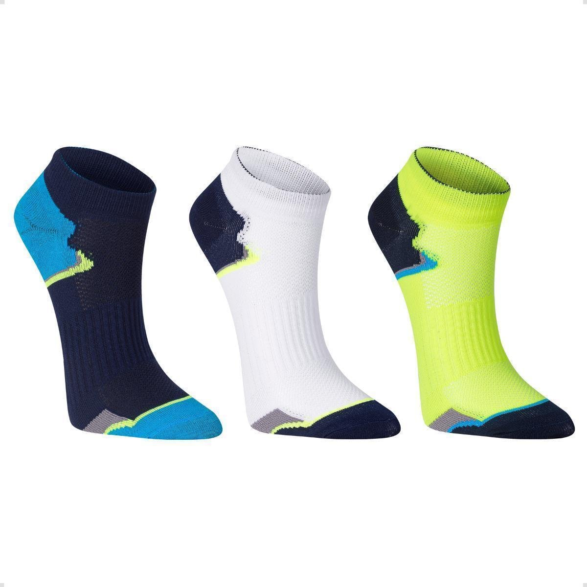 Menor preço em Kit 3 Pares Meia Poliamida Invisível Esportiva