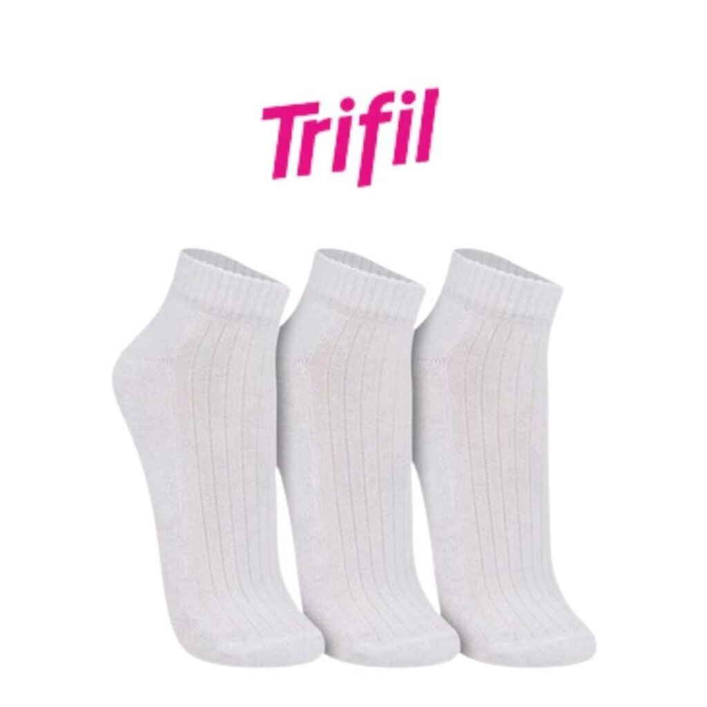 Kit 3 Pares Meia Unisex Cano Curto Trifil