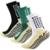 Kit 3 pares Meias esportivas cano médio antiderrapantes unissex - Preto+verde