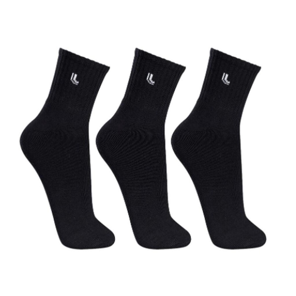 Kit 3 Pares Meias Lupo 3245-089 Algodão Esportiva Cano Médio