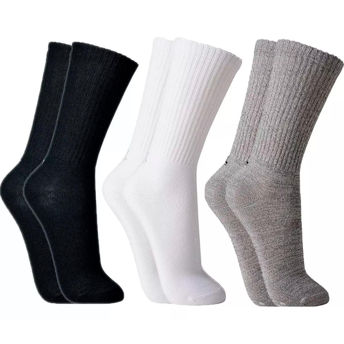 Kit 3 Pares Meias Lupo Cano Alto Longo Masculina Meia Feminina Algodão Calcanhar Verdadeiro Original Menor preço em Kit 3 Pares Meias Lupo Cano Alto Longo Masculina Meia Feminina Algodão Calcanhar Verdadeiro Original