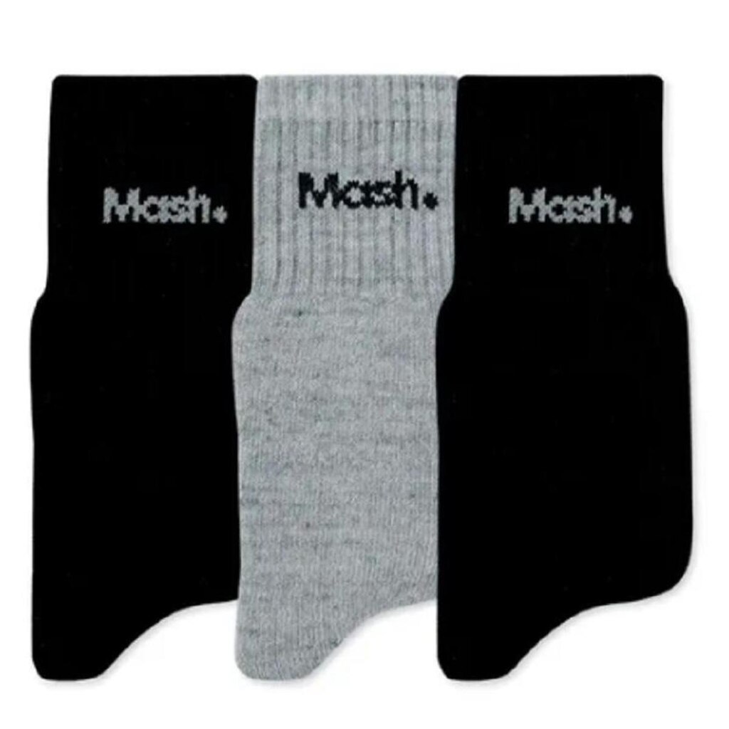 Kit 3 Pares Meias Mash Masculina 20205 Cano Medio Algodão