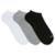 Kit 3 Pares Meias Mash Sapatilha Soquete Cano Curto Esportiva Algodão - Branco+Preto
