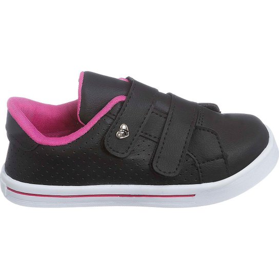 Kit 3 Pares Tênis Infantil Feminino Escolar Rosa Kidstep - Preto Menor preço em Kit 3 Pares Tênis Infantil Feminino Escolar Rosa Kidstep - Preto