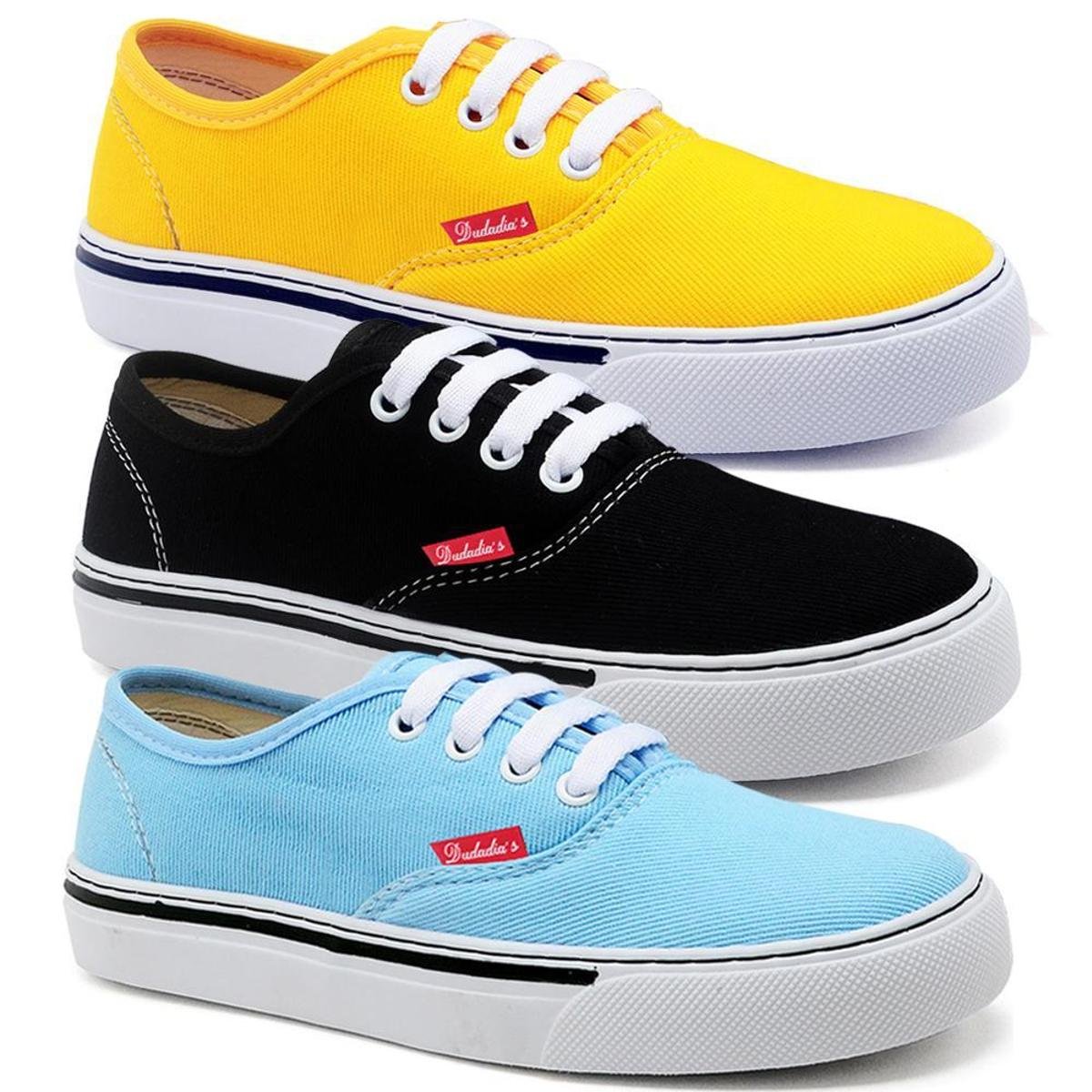 Kit 3 Pares Tênis Sapatênis Casual Feminino Polo Blu Leve Menor preço em Kit 3 Pares Tênis Sapatênis Casual Feminino Polo Blu Leve