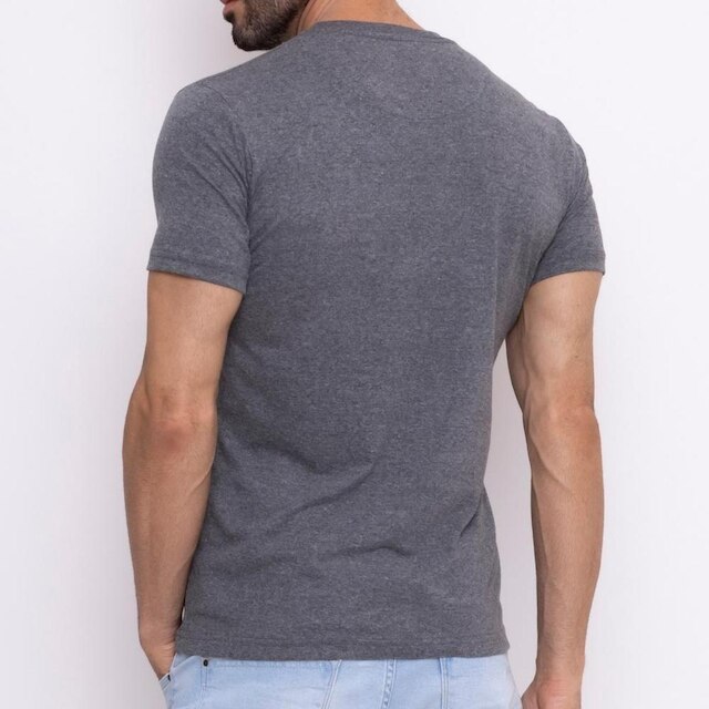Kit 3 Peças Camisetas Básicas Masculina FMF em Algodão Premium no Estilo Clássico Bordado Itália