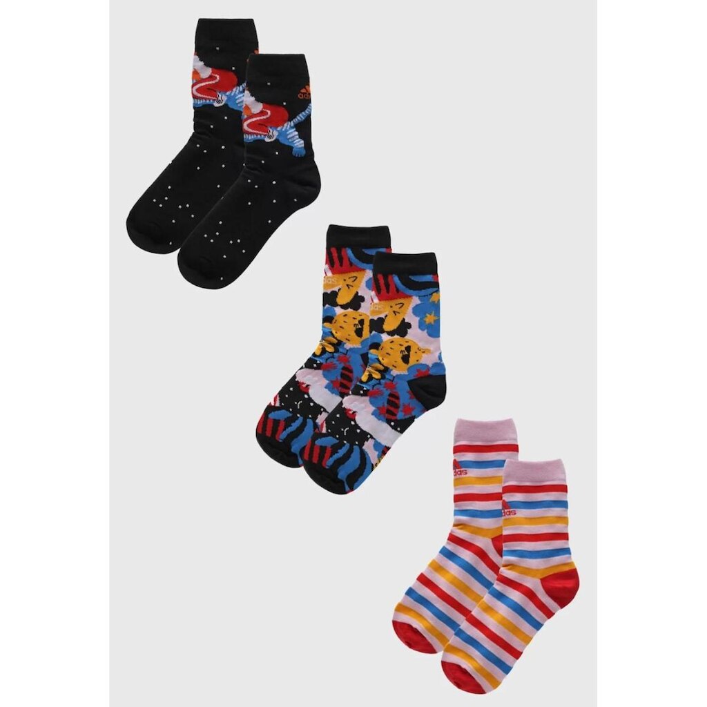 Kit 3 Peças Meia Adidas Cano Alto Egle GP0163