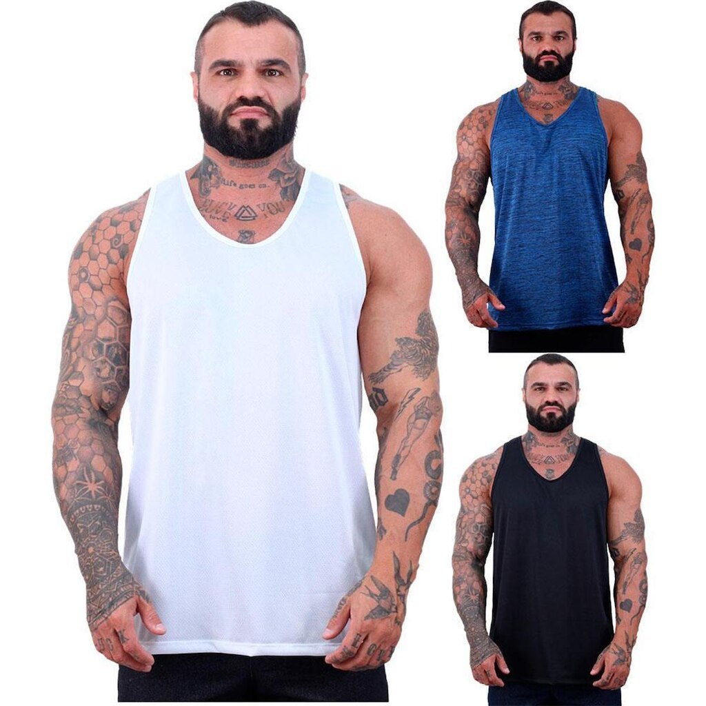 Kit 3 Regata Cavada Dry Rajado Masculina MXD Estampada