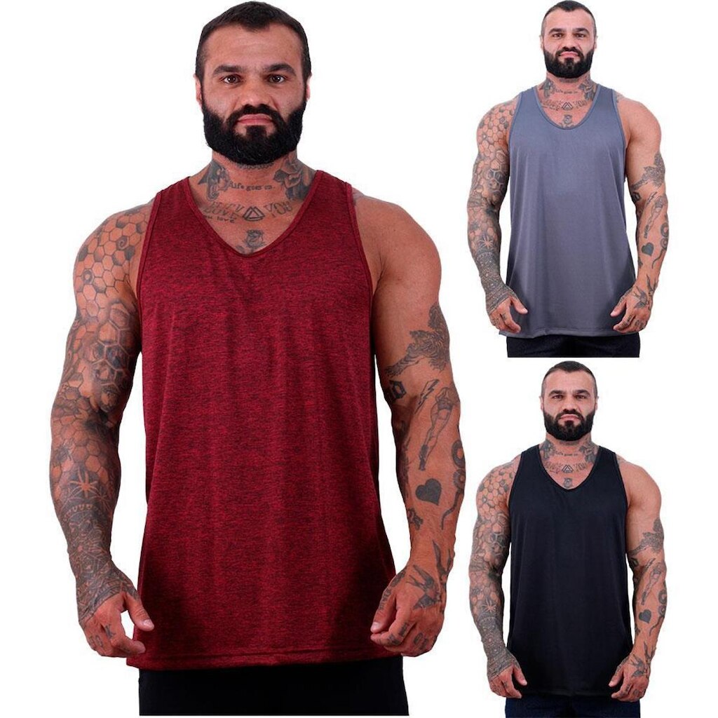 Kit 3 Regata Cavada Dry Rajado Masculina MXD Estampada