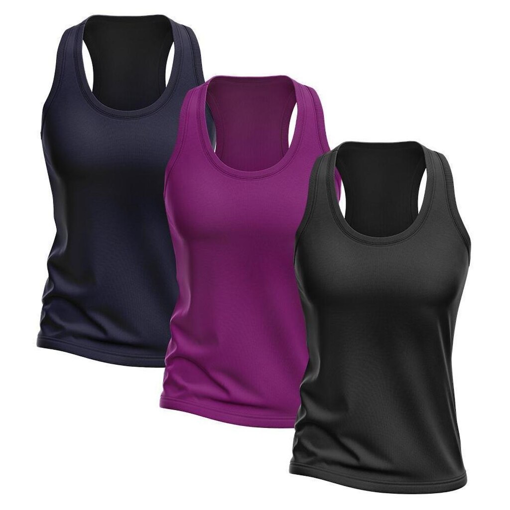 Kit 3 Regata Good Look Nadador Dry Proteção Solar UV Feminina