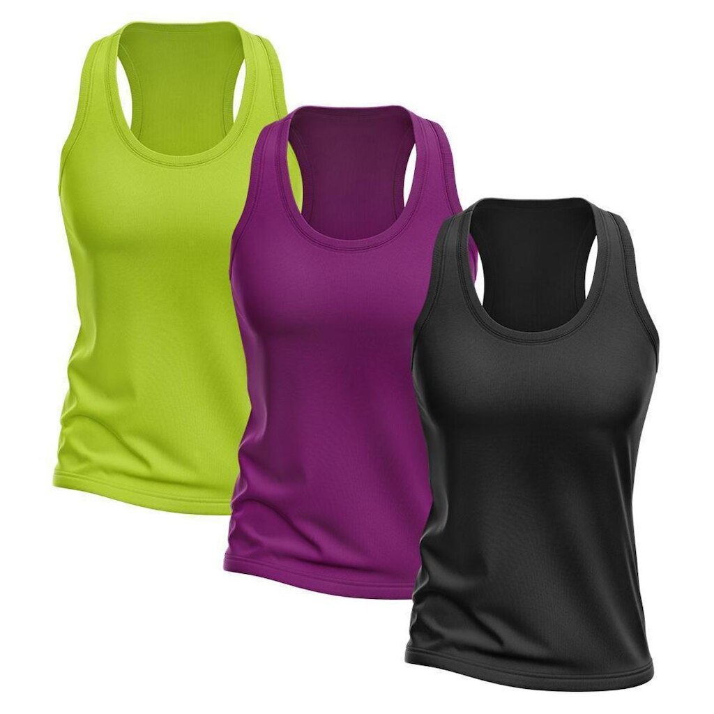 Kit 3 Regata Good Look Nadador Dry Proteção Solar UV Feminina