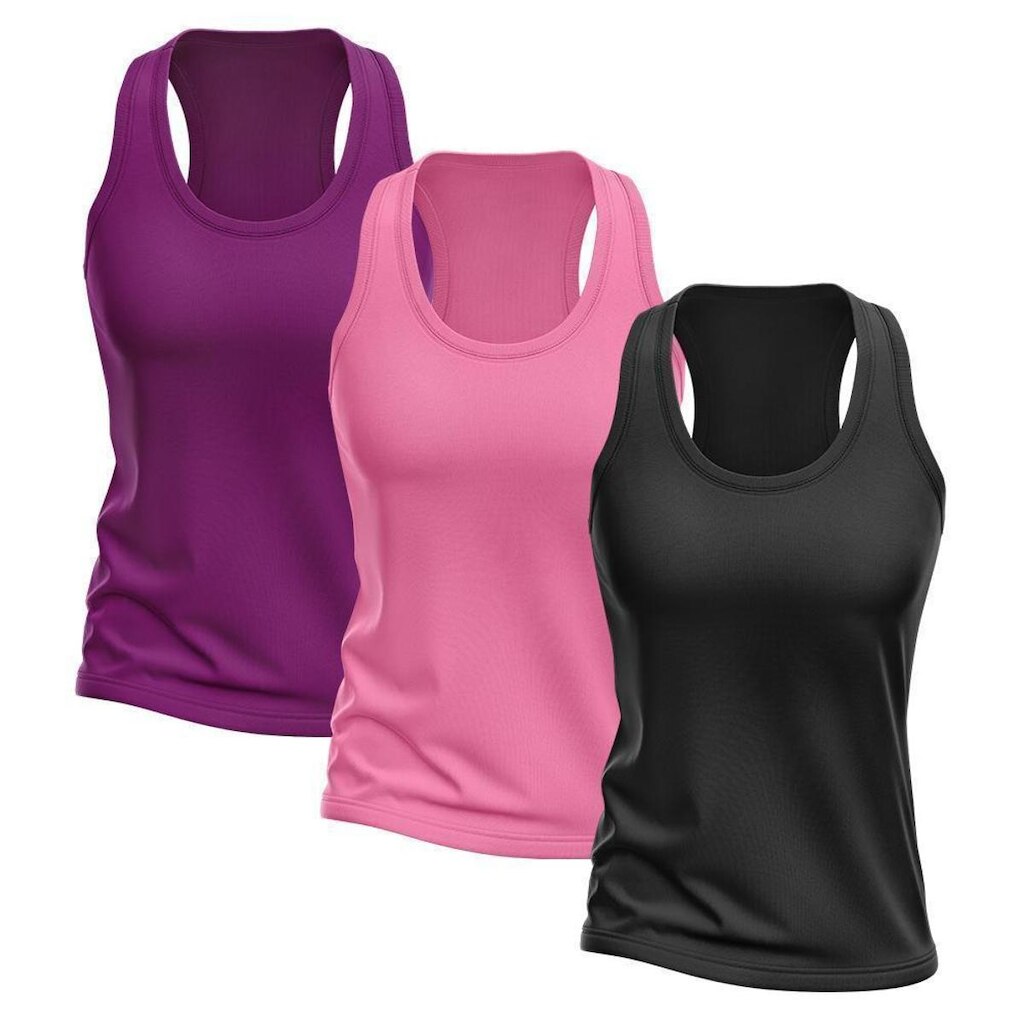 Kit 3 Regata Good Look Nadador Dry Proteção Solar UV Feminina