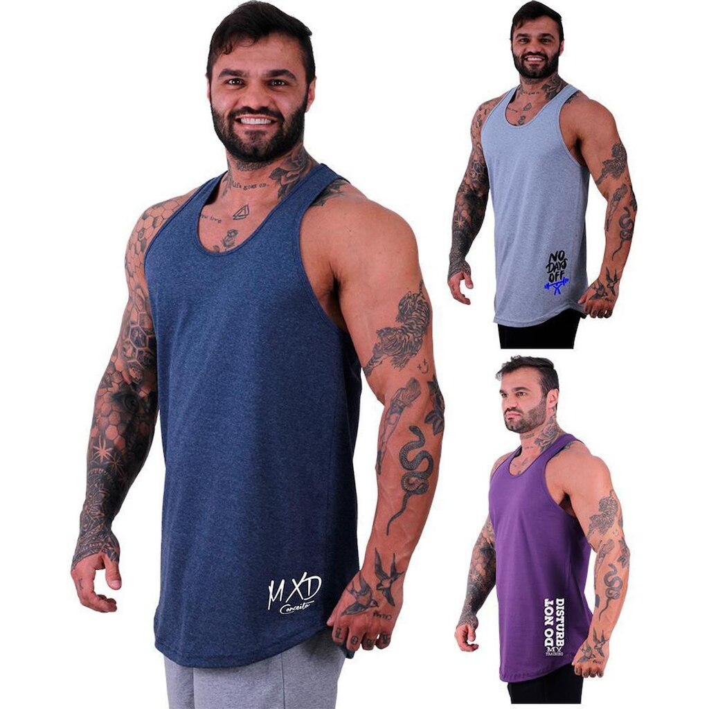 Kit 3 Regata Longline MXD Conceito Brasil Bandeira Pátria