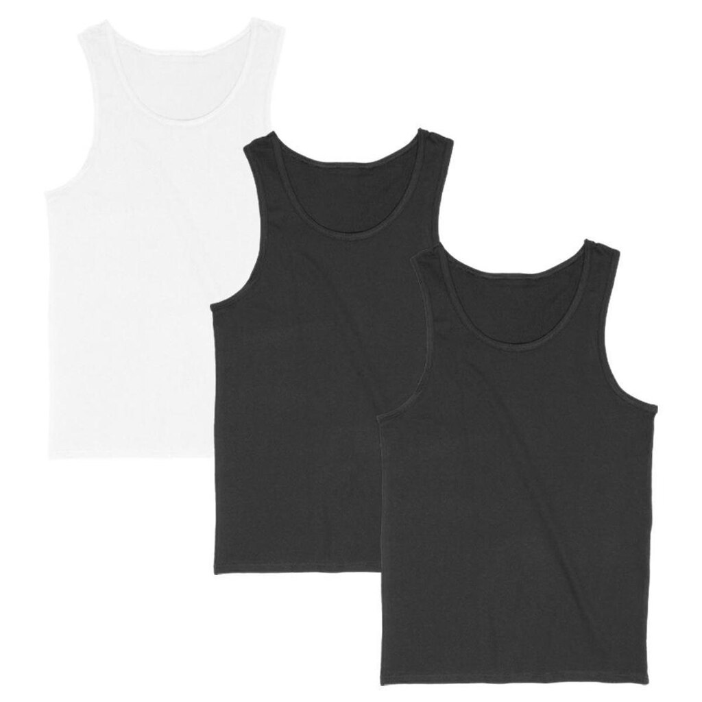 Kit 3 Regata Masculina Camiseta Lisa Básica Algodão Regatas