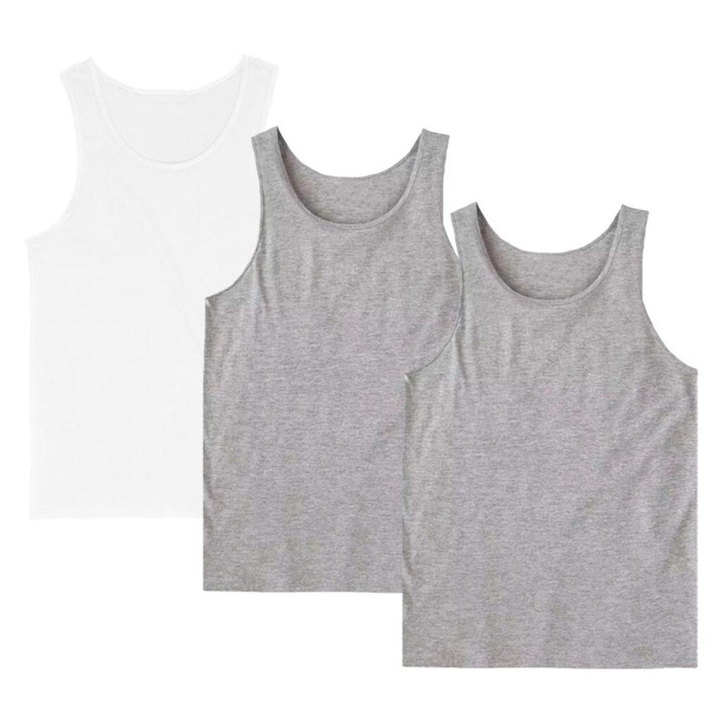Kit 3 Regata Masculina Camiseta Lisa Básica Algodão Regatas