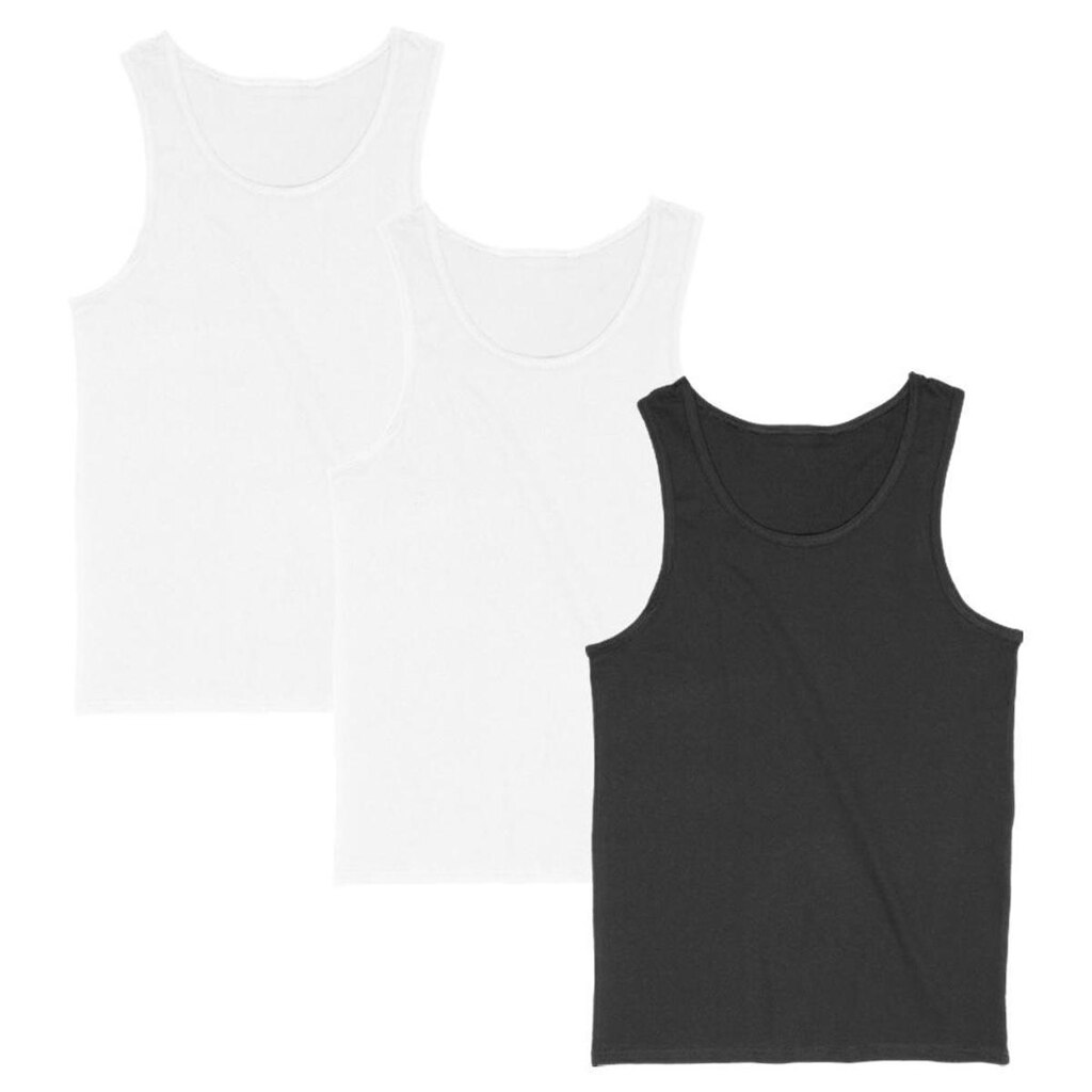 Kit 3 Regata Masculina Camiseta Lisa Básica Algodão Regatas