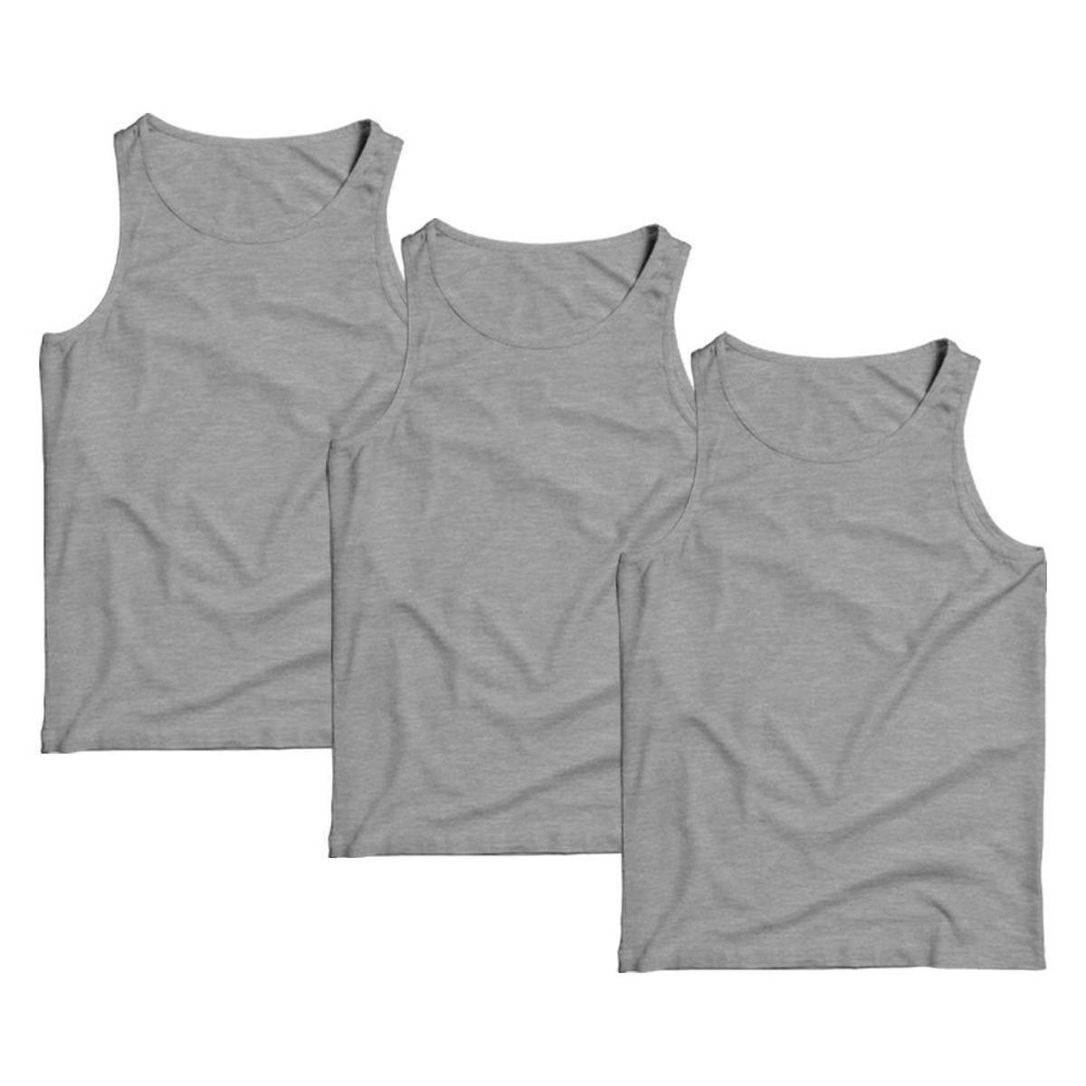 Kit 3 Regata Masculina Camiseta Lisa Premium Algodão Camisa Regatas Menor preço em Kit 3 Regata Masculina Camiseta Lisa Premium Algodão Camisa Regatas