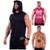 Kit 3 Regatas Longline Machão Com Touca Masculina MXD Conceito Academia Exercicio Fisico - Preto+Vinho