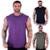 Kit 3 Regatas Longline Machão Masculina MXD Conceito Cores Casuais Fitness Academia Musculação - Roxo+Preto