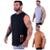 Kit 3 Regatas Longline Machão Masculina MXD Conceito Sport Fitness Academia Treino - Preto+Cinza