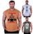 Kit 3 Regatas Longline Machão Masculina MXD Conceito Sport Fitness Academia Treino - Marrom Claro+Branco