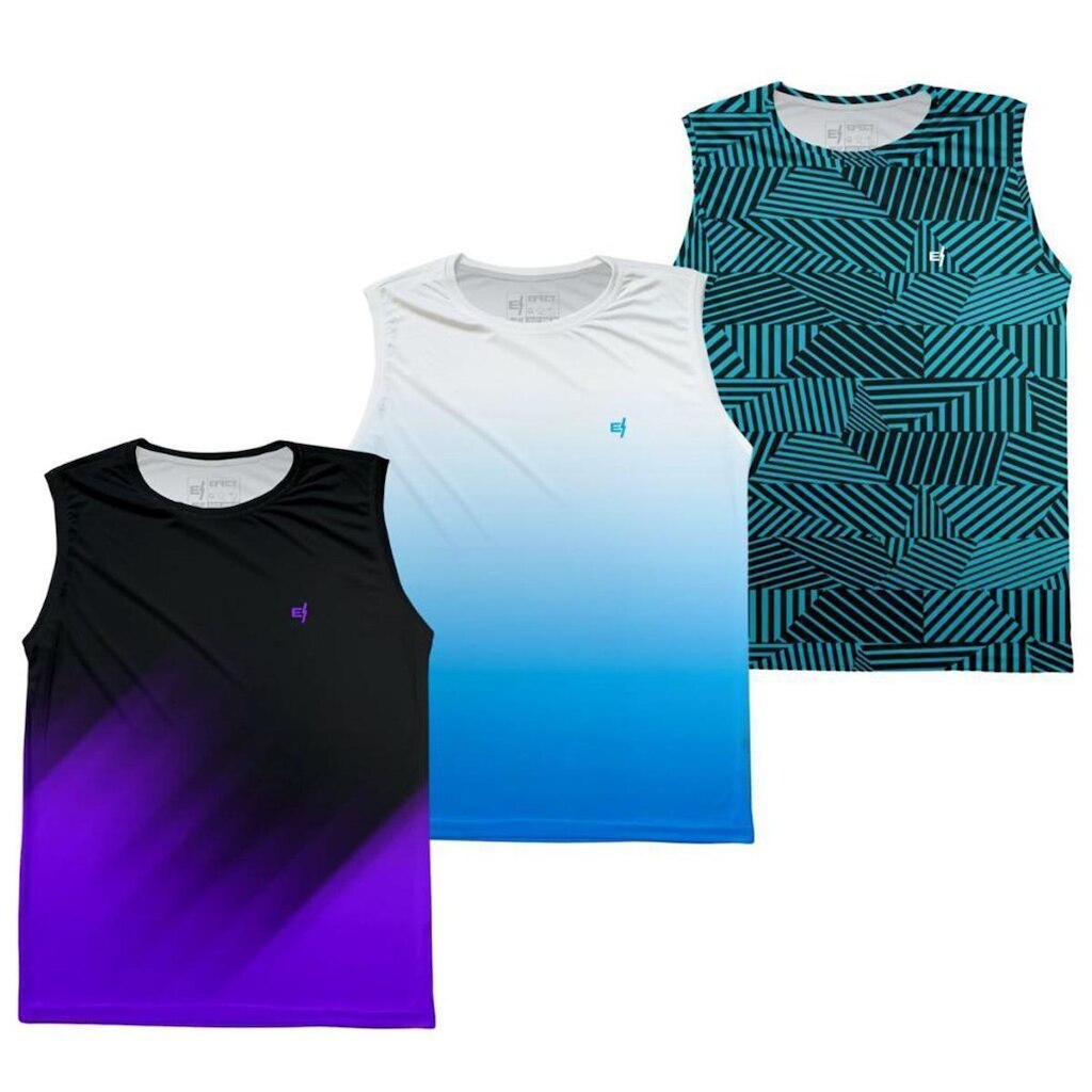 Kit 3 Regatas Masculina 4