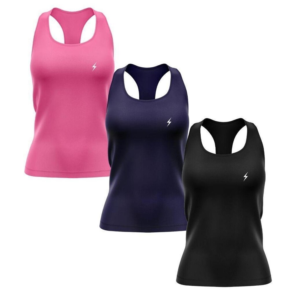 Kit 3 Regatas Nadador Raio Feminino