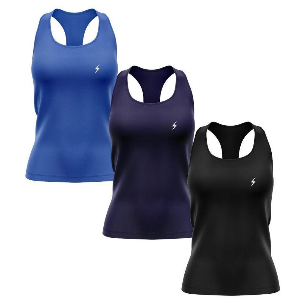 Kit 3 Regatas Nadador Raio Feminino