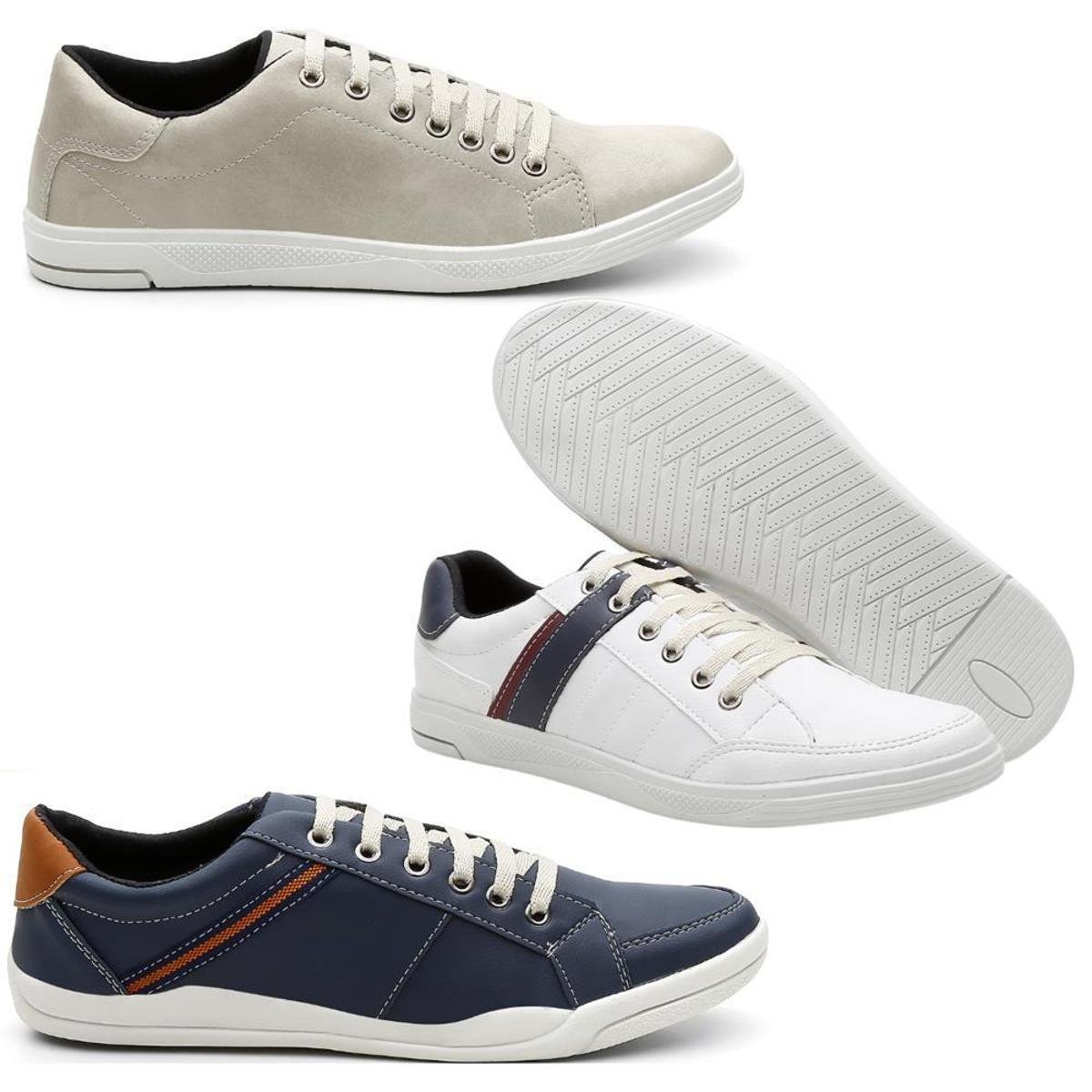 sapatenis bege masculino combina