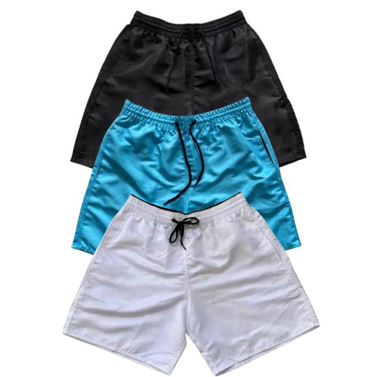 Kit 3 Short Bermuda Moda Praia Tactel Liso Masculino Cores Diversas Menor preço em Kit 3 Short Bermuda Moda Praia Tactel Liso Masculino Cores Diversas