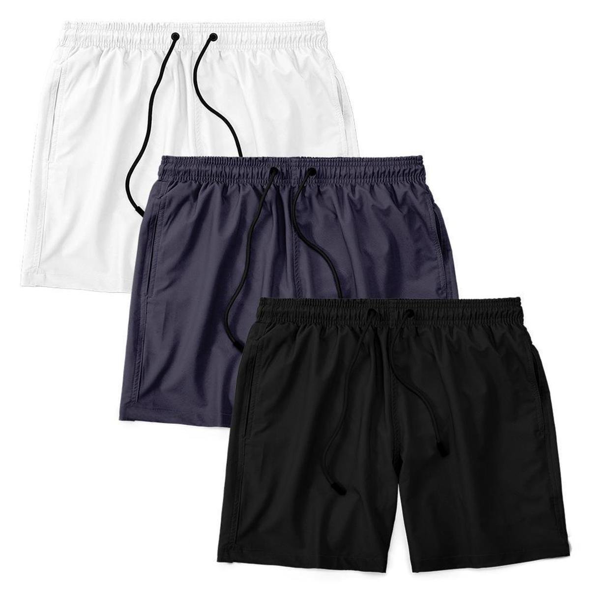 Kit 3 Short Masculino Bermuda Praia Verão Treino Esporte Mauricinho Tactel Menor preço em Kit 3 Short Masculino Bermuda Praia Verão Treino Esporte Mauricinho Tactel